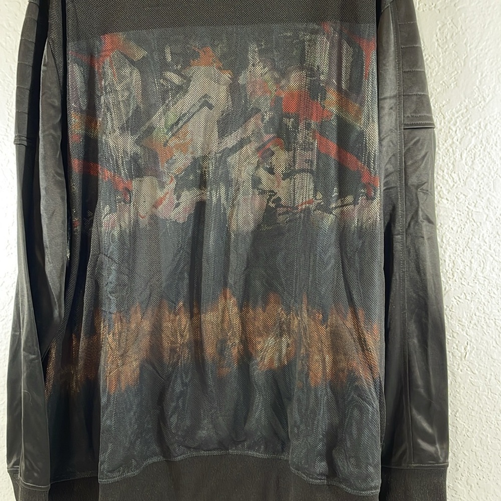 SEAN JOHN Black Long Sleeve Pullover Sweatshirt Multicolor Abstract Graphic Sz 3 - Picture 2 of 6